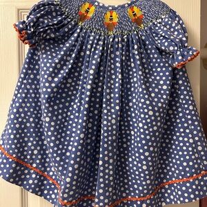 Smocked thanksgiving dress